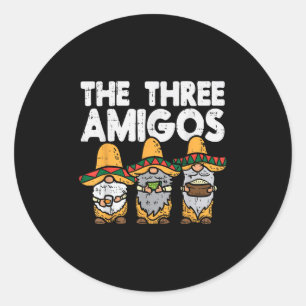Adesivo Três Amigos Gnomos Mexicanos Cute Cinco De Mayo Fi
