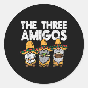 Adesivo Três Amigos Gnomos Mexicanos Cute Cinco De Mayo Fi