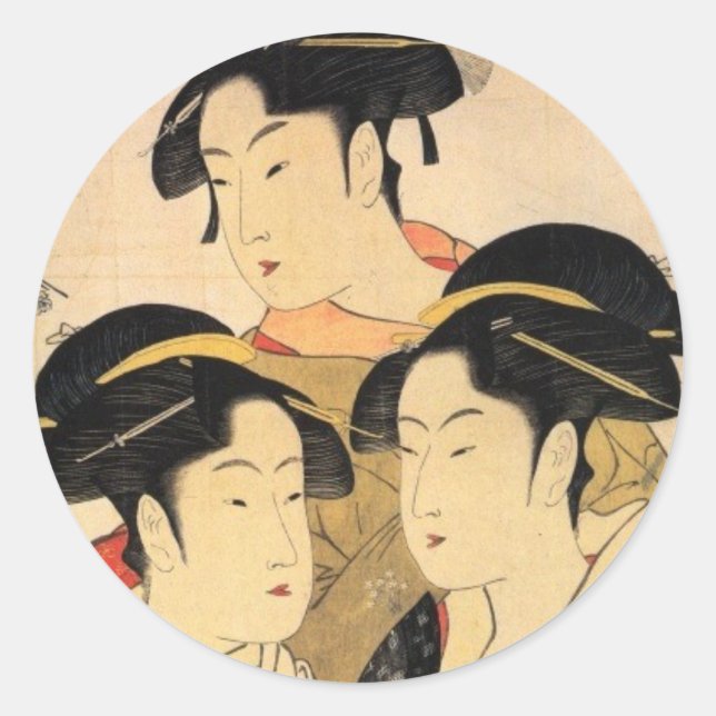 Adesivo Três Belezas Conhecidas, Pinheiro De Arte Japonês (Frente)