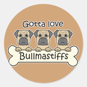 Adesivo Três Bullmastiffs
