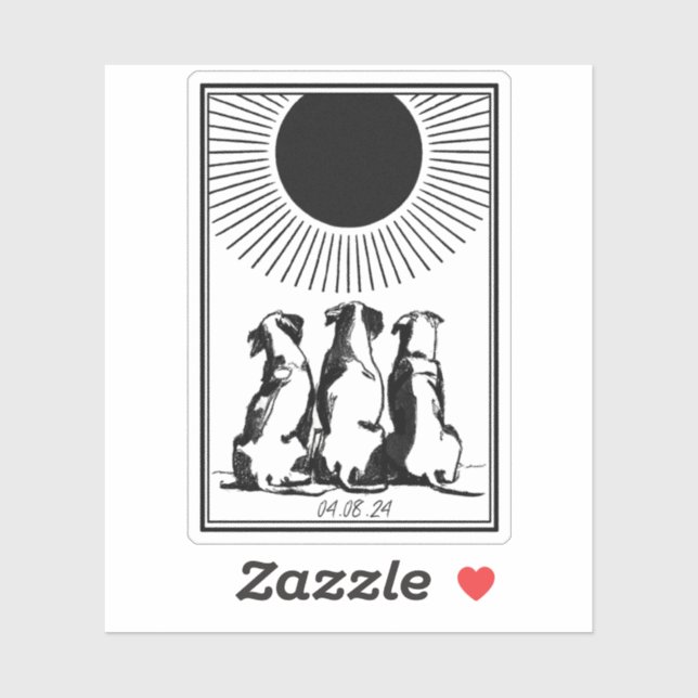 Adesivo Três Cachorros "Night" (Folha)