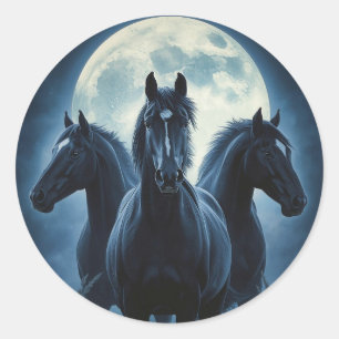 Adesivo Três Cavalos Lua