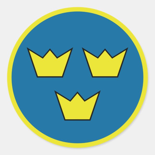 Adesivo Três Crowns Swedish Emblem (Frente)