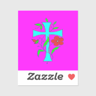 Adesivo Três designs uma placa cores brilhantes e ocupadas