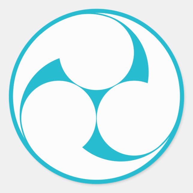 Adesivo Três espirais no sentido dos ponteiros do relógio  (Frente)