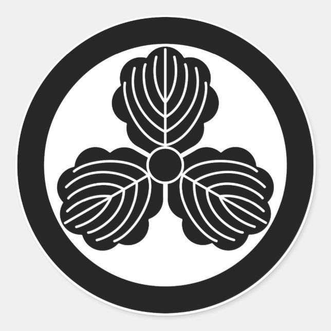 Adesivo Três folhas de carvalho(1) em círculo (Frente)