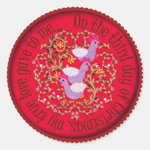 Adesivo Três galinhas francesas