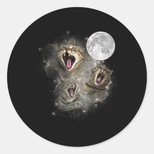 Adesivo Três Gatos Moon Engraçado Memória Maldita