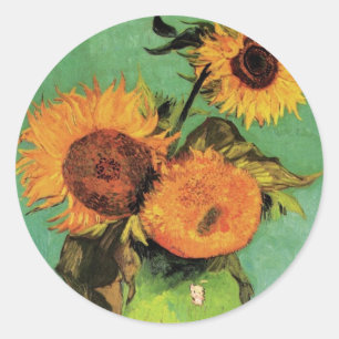 Adesivo Três girassóis em um vaso por Vincent van Gogh