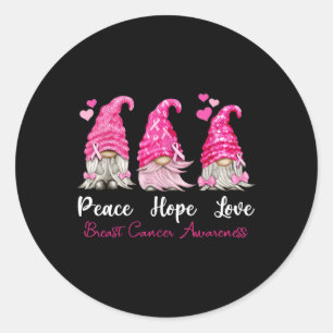 Adesivo Três Gnomos Esperança de Paz Ama Cancer de Mama Aw
