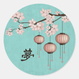 Adesivo Três lanternas florescem "Sonho"