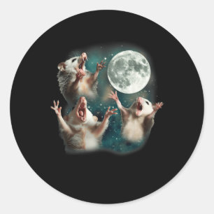 Adesivo Três Lua Possum _ 3 Ogambm Estranho Engraçado M