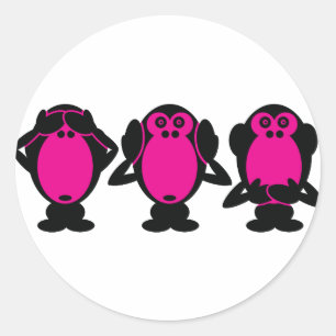 Adesivo Três macacos sábios
