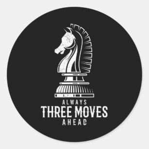 Adesivo Três Movimentos À Frente Eu Chess Matt Game Ches