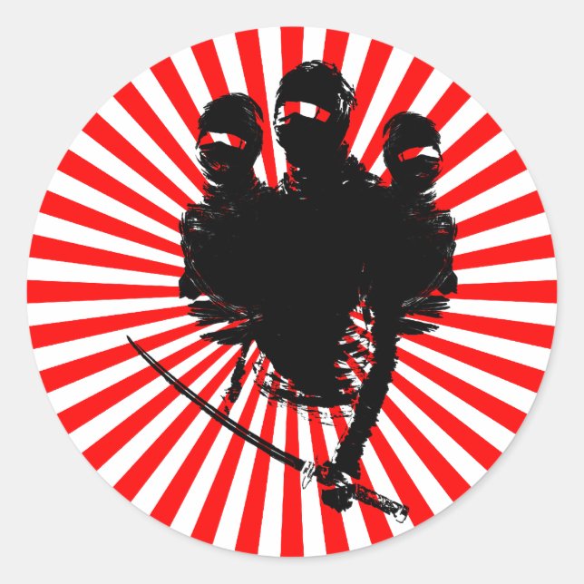 Adesivo tres ninjas. (Frente)