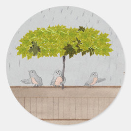 Adesivo Três Pássaros na Chuva