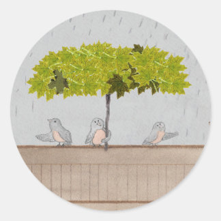 Adesivo Três Pássaros na Chuva
