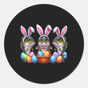 Adesivo Três Peixes de Páscoa Bunny B Caçando Ovos Esboço