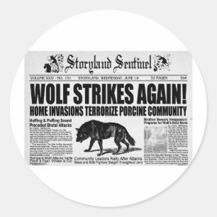 Adesivo Três porcos pequenos