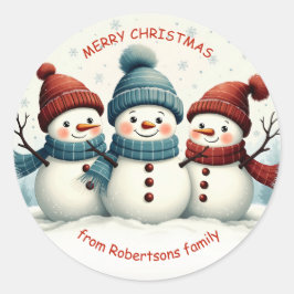 Adesivo Três Presentes de Natal Personalizados