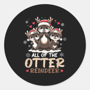 Adesivo Três Reindeer Santa Hat Deer Feliz Christma