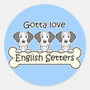 Adesivo Três setter ingleses