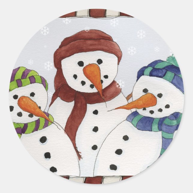Adesivo Três Snowmen Sticker (Frente)