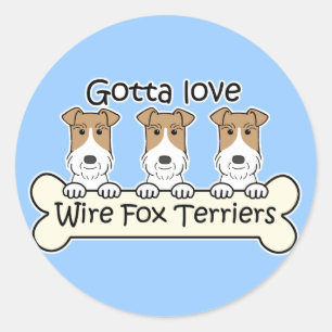 Adesivo Três terrier de Fox do fio