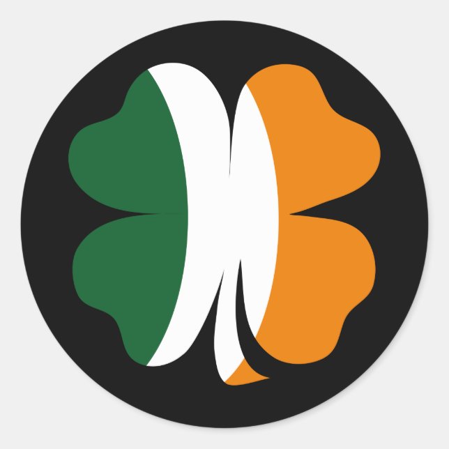 Adesivo trevo de 4 folhas irlandês (Frente)