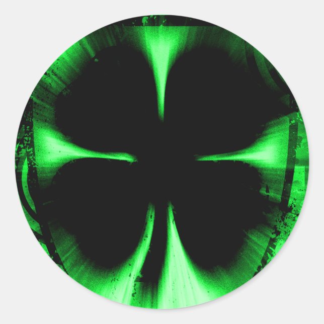 Adesivo trevo de quatro folhas : hi-fi : (Frente)