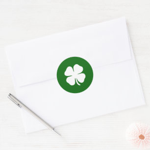 Adesivo Trevo de Quatro Folhas Verde Lucky Irlandês