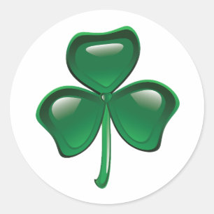 Adesivo Trevo de Três Folhas Shamrock Verde