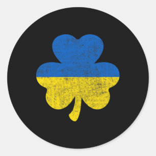 Adesivo Trevo Irlandês Boa Sorte Ucranianos Bandeira da Uc