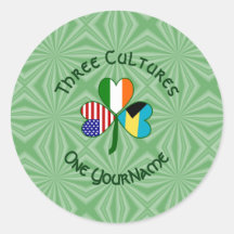 Trevo Personalizado Irlandês Americano Bahamiano 