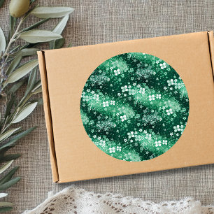 Adesivo Trevos e Pontos Verde Chic em Verde Escuro