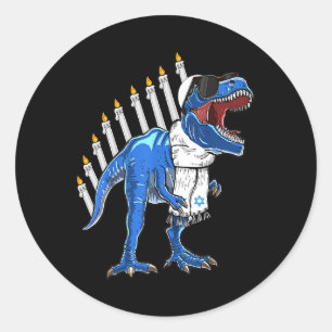 Adesivo Trex Dinosaur Menorah Hanukkah Chanukah