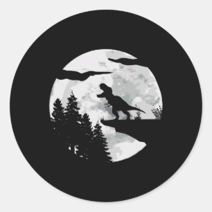 Adesivo TRex Dinossaur Night Sky Moon Dino Trex Tyrannosau