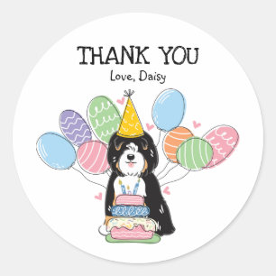 Adesivo Tri Tibetan Terrier Birthday Favor Tags Sticker