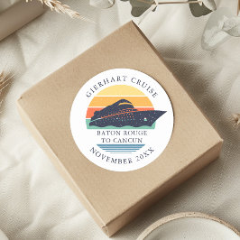 Adesivo Triagem de Cruzeiro da Família Retro Personalizada