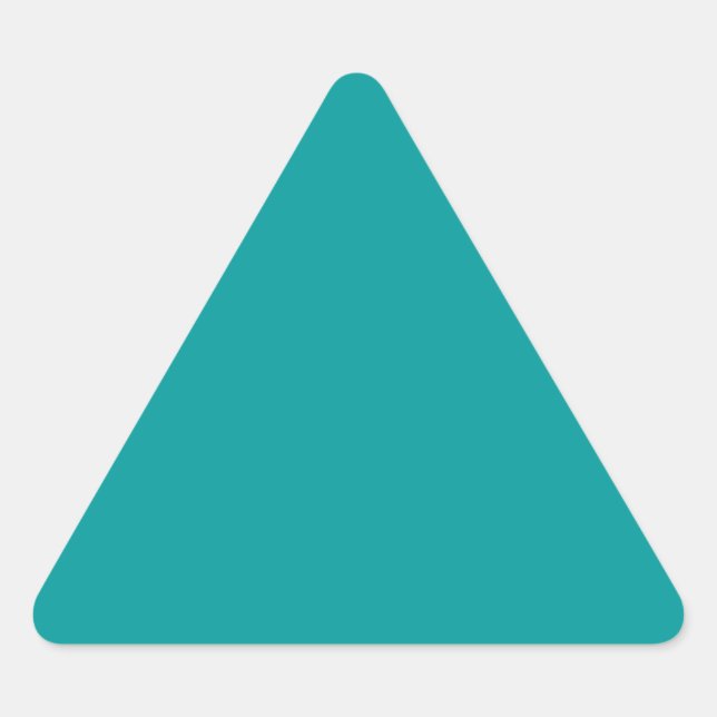 Adesivo Triangular 009999 Modelo de fundo de turquesa a cores sólidas (Frente)