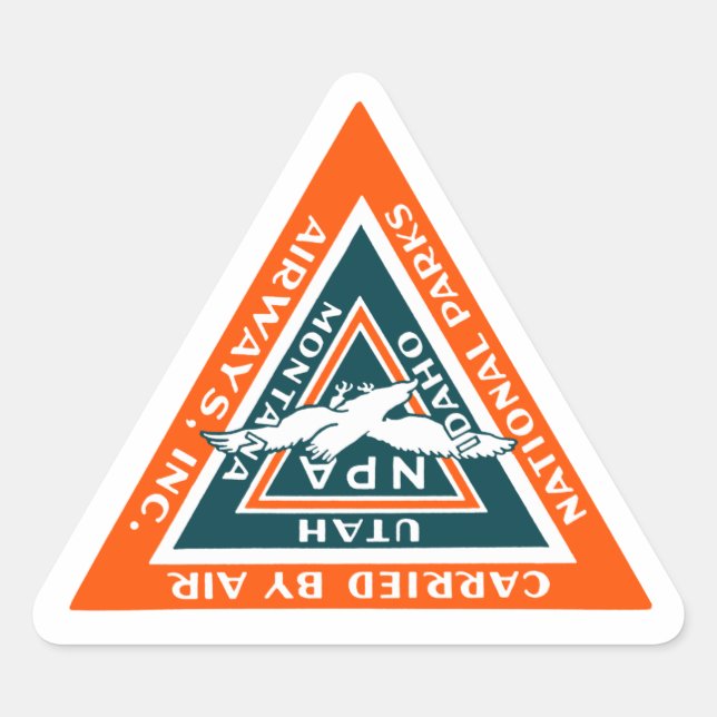 Adesivo Triangular 1925 National Parks Airways (Frente)