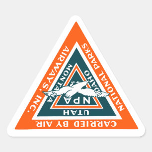 Adesivo Triangular 1925 vias aéreas dos parques nacionais