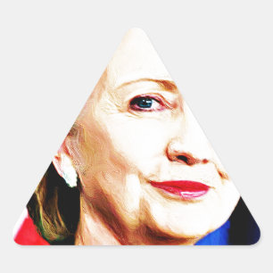 Adesivo Triangular 1rua Presidente da Mulher Hillary Clinton 2016_