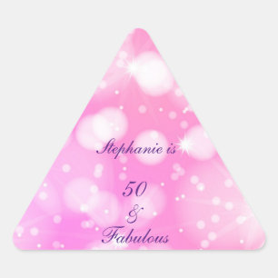 Adesivo Triangular 50 E Fabulosa Cerveja Rosa Rosa Púrpura