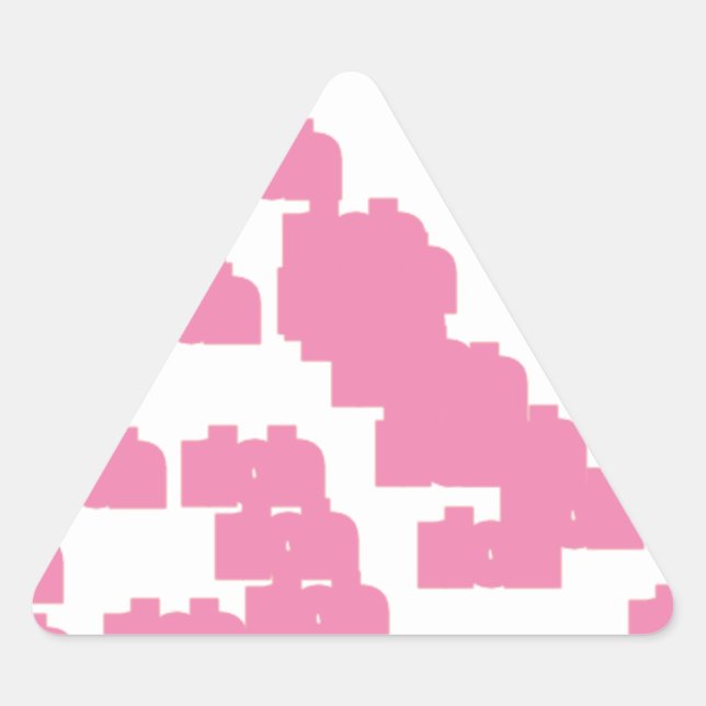Adesivo Triangular 888 rosa com sorte (Frente)