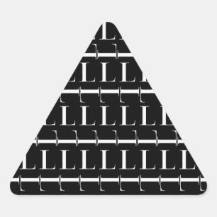 Adesivo Triangular A letra inicial L do monograma, escolhe a cor do