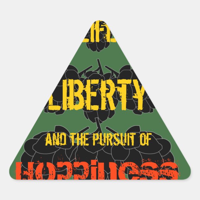 Adesivo Triangular A liberdade na vida e a busca da esperança (Frente)