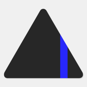Adesivo Triangular A linha azul-fina simbólica num decor preto