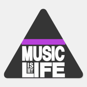 Adesivo Triangular A música é meu roxo da vida
