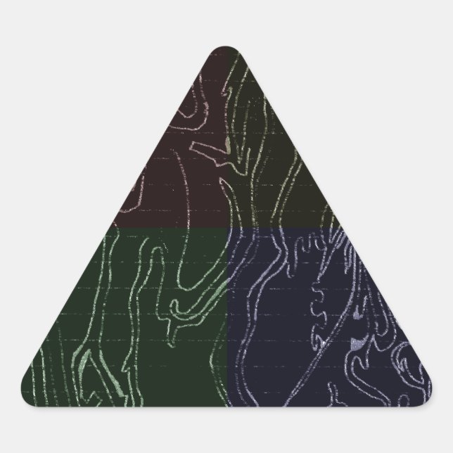Adesivo Triangular Abstrato Art (Frente)